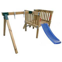 Complex de joaca 4iQ Hektor Mini Tower (Wood/Blue)