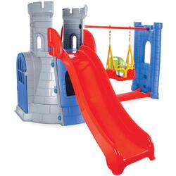 Complex de joaca pentru copii Woopie Castle 46729 (Grey/Red)