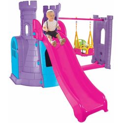 Complex de joaca pentru copii Woopie Castle 46743 (Purple/Pink) Thumb