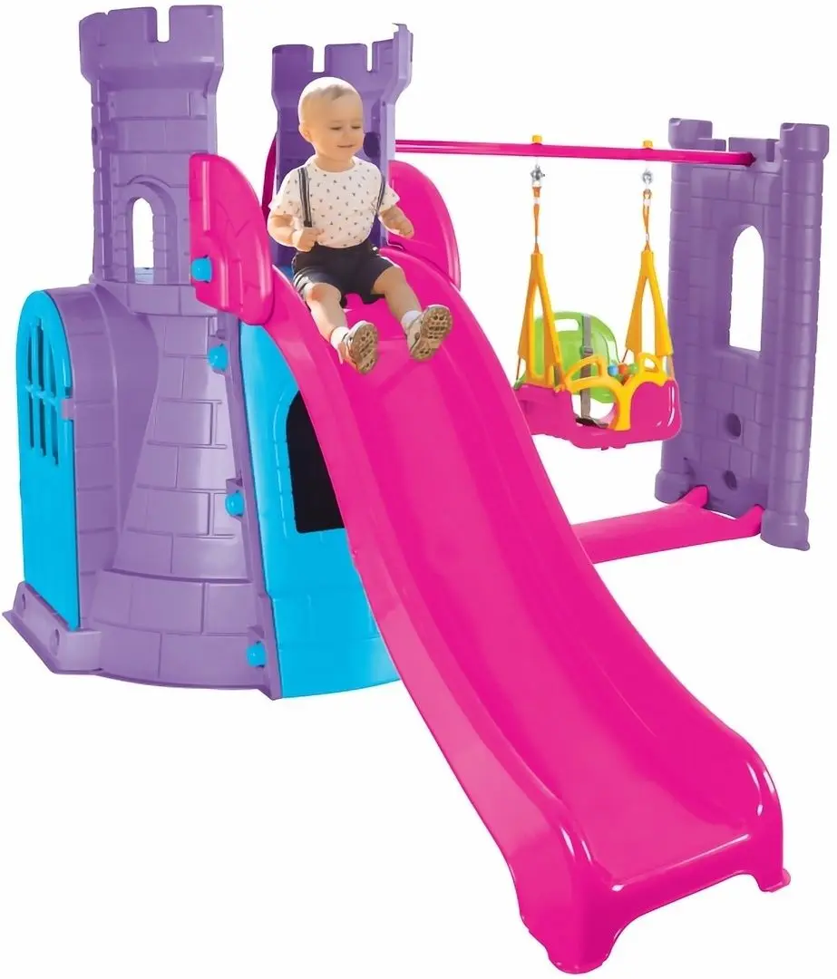Complex de joaca pentru copii Woopie Castle 46743 (Purple/Pink)