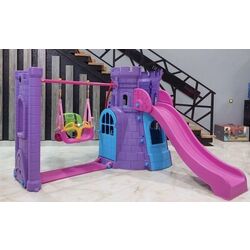 Complex de joaca pentru copii Woopie Castle 46743 (Purple/Pink) Thumb