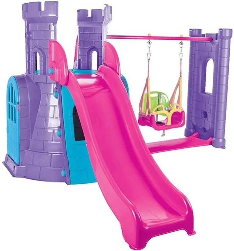 Complex de joaca pentru copii Woopie Castle 46743 (Purple/Pink)