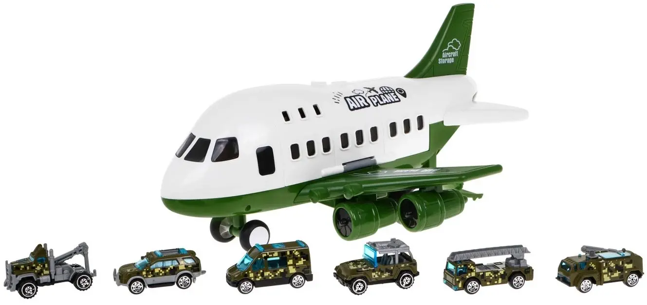 Set de joaca Aircraft Parkin Military Aircraft (White/Green)