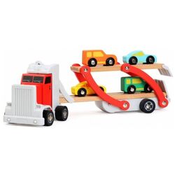 Set de joaca Brimarex Wooden truck with cars 8145314