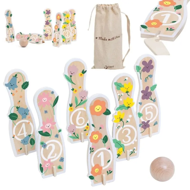 Игровой набор Classic World Bowling Skittles CW60008 (Natural)