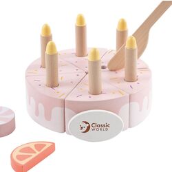 Set de joaca Classic World Wooden Birthday Cake (Pink) Thumb