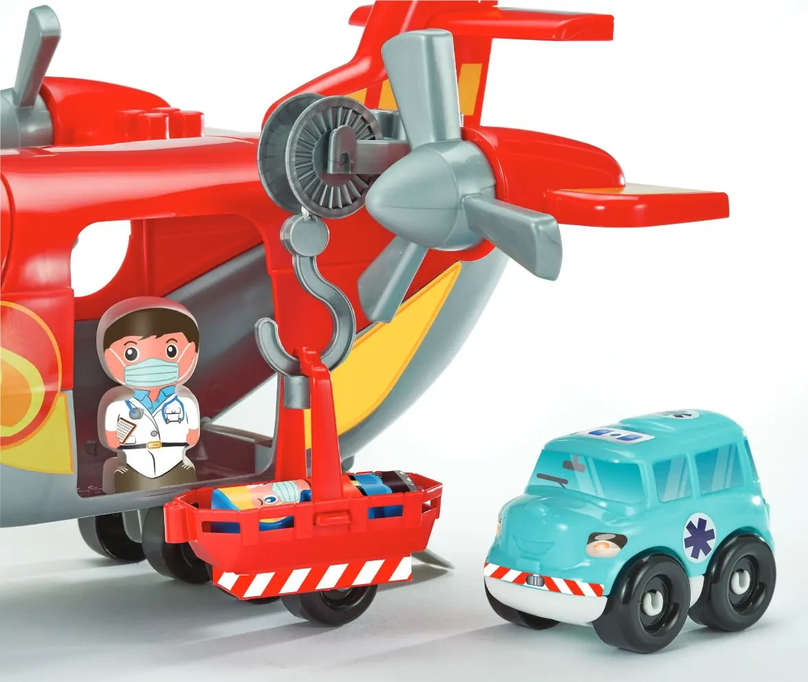 Set de joaca Ecoiffier Abrick Firefighter Cargo Aircraft 2996 (Red)