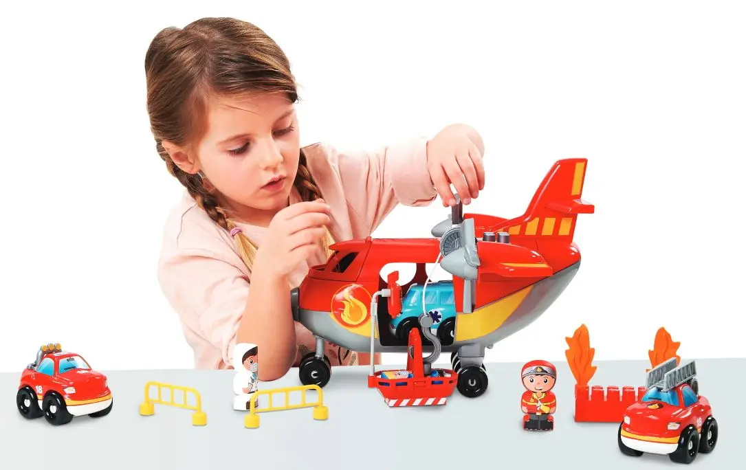 Set de joaca Ecoiffier Abrick Firefighter Cargo Aircraft 2996 (Red)