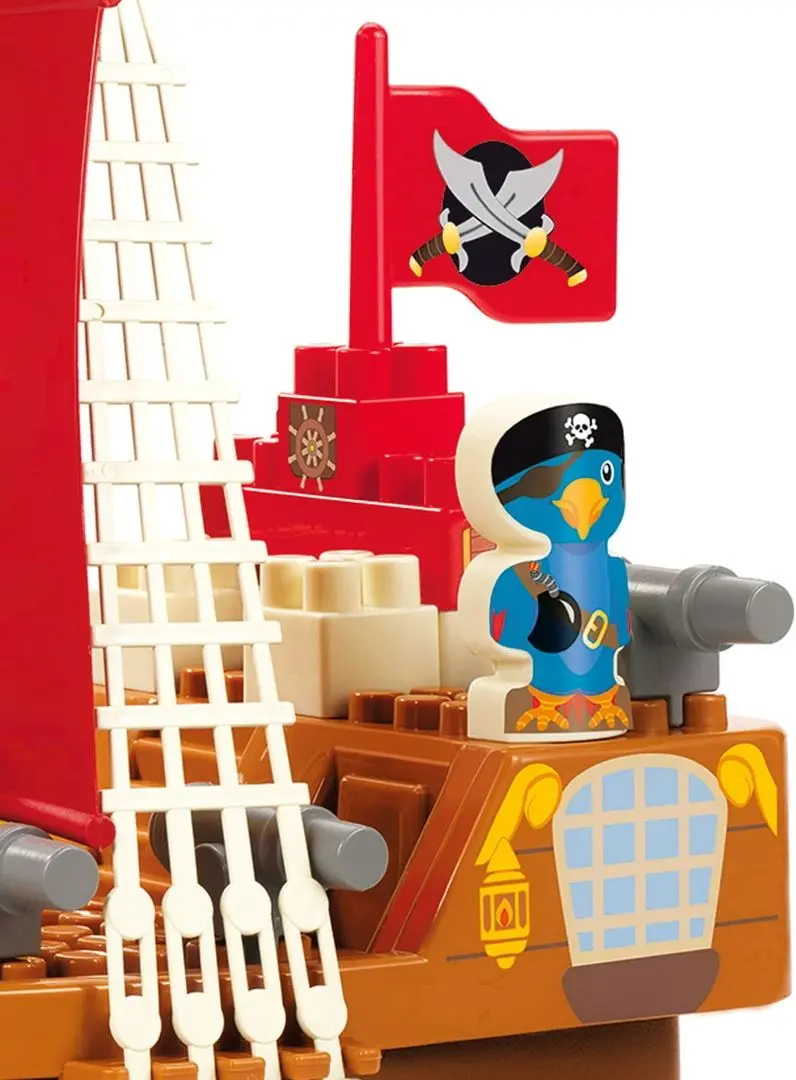 Set de joaca Ecoiffier Abrick Pirate Ship 3023 (Brown/Red)