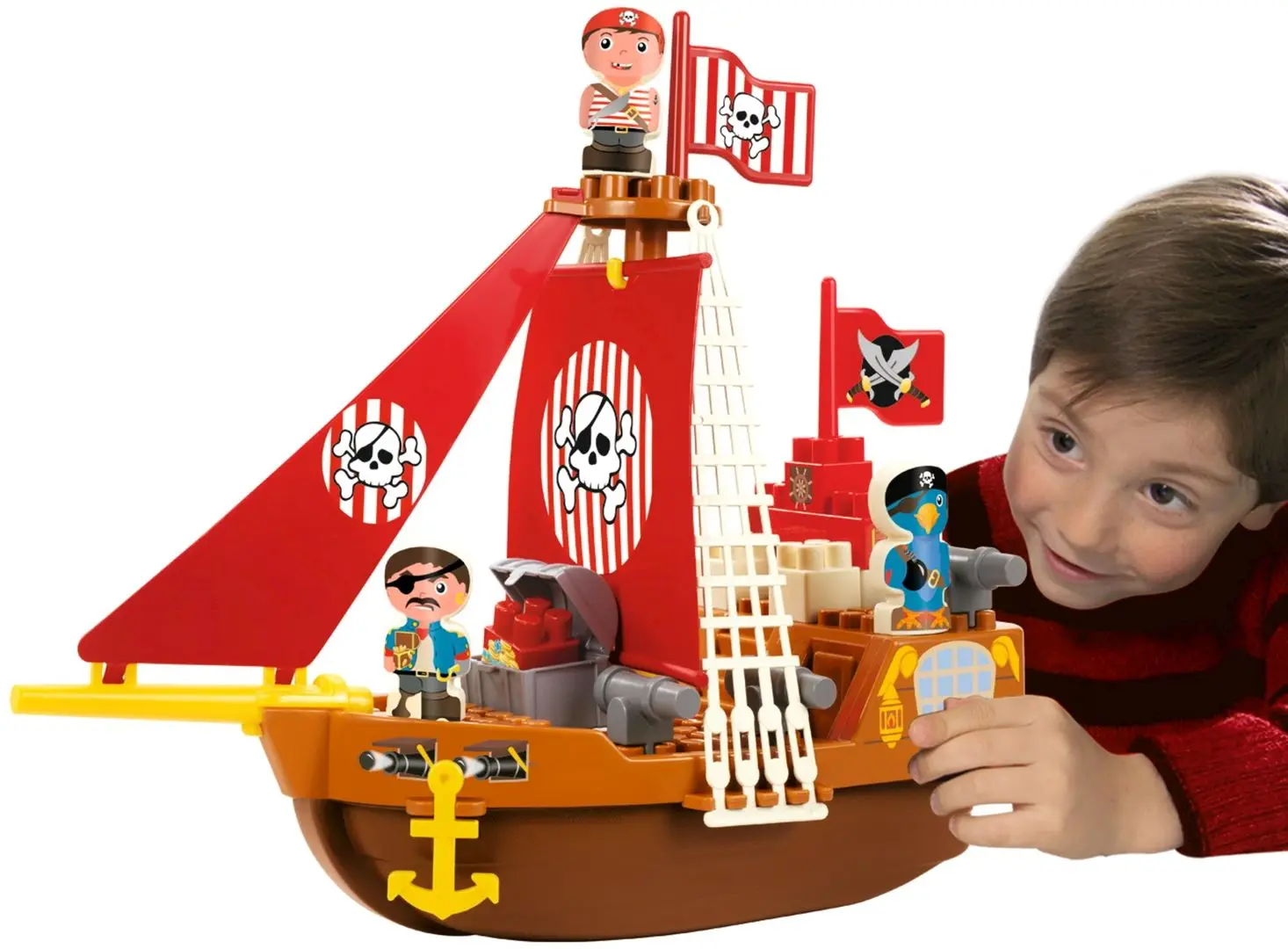Set de joaca Ecoiffier Abrick Pirate Ship 3023 (Brown/Red)