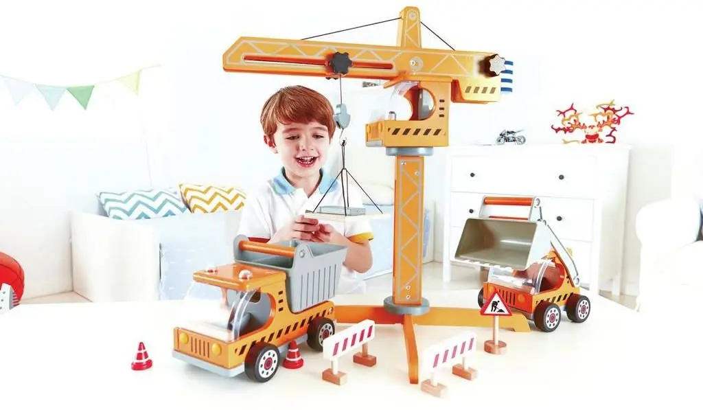 Set de joaca Hape Crane Lift (Orange)