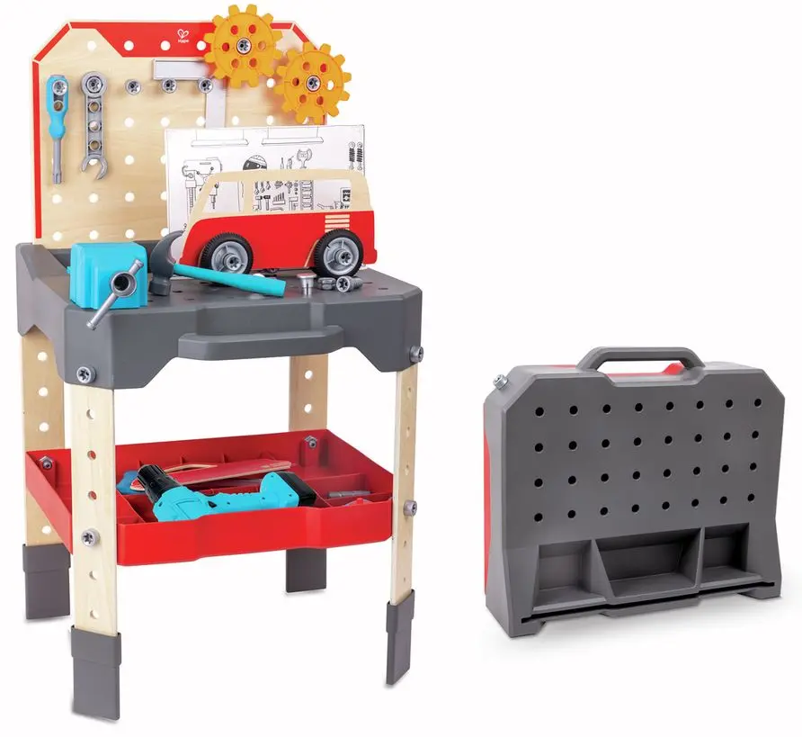 Set de joaca Hape Vehicle Service & Repair Workbench (Grey/Red)