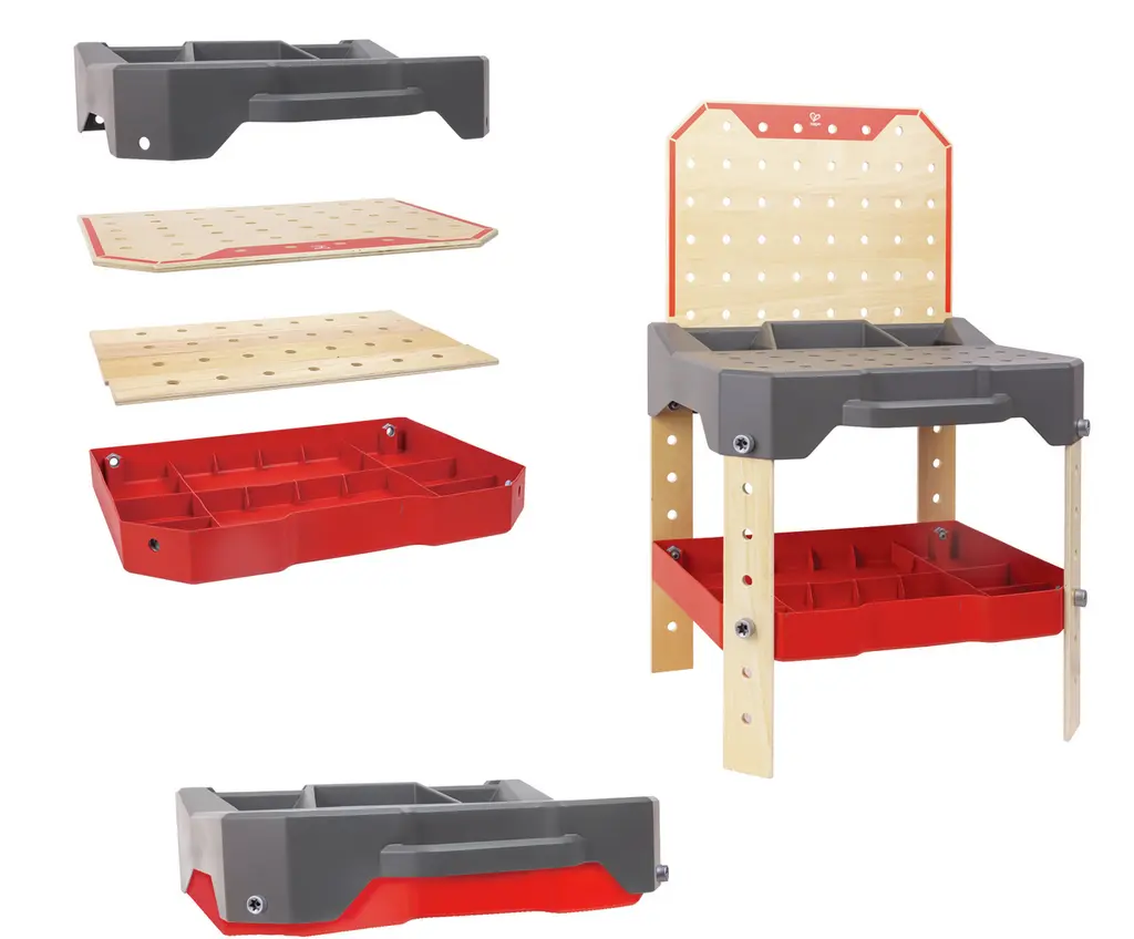 Set de joaca Hape Vehicle Service & Repair Workbench (Grey/Red)