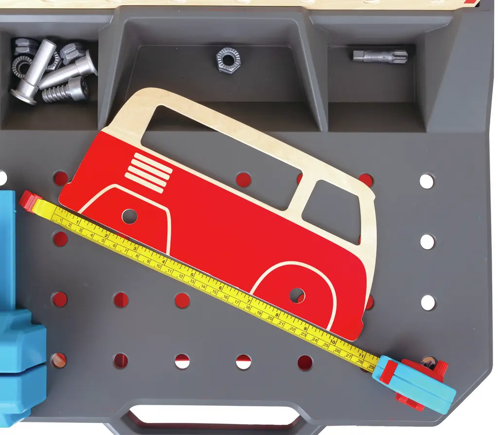 Set de joaca Hape Vehicle Service & Repair Workbench (Grey/Red)