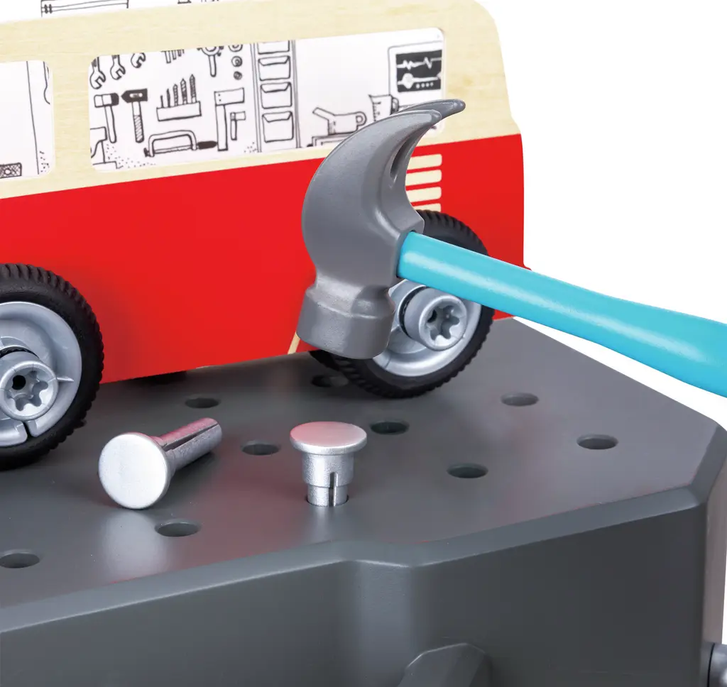 Set de joaca Hape Vehicle Service & Repair Workbench (Grey/Red)