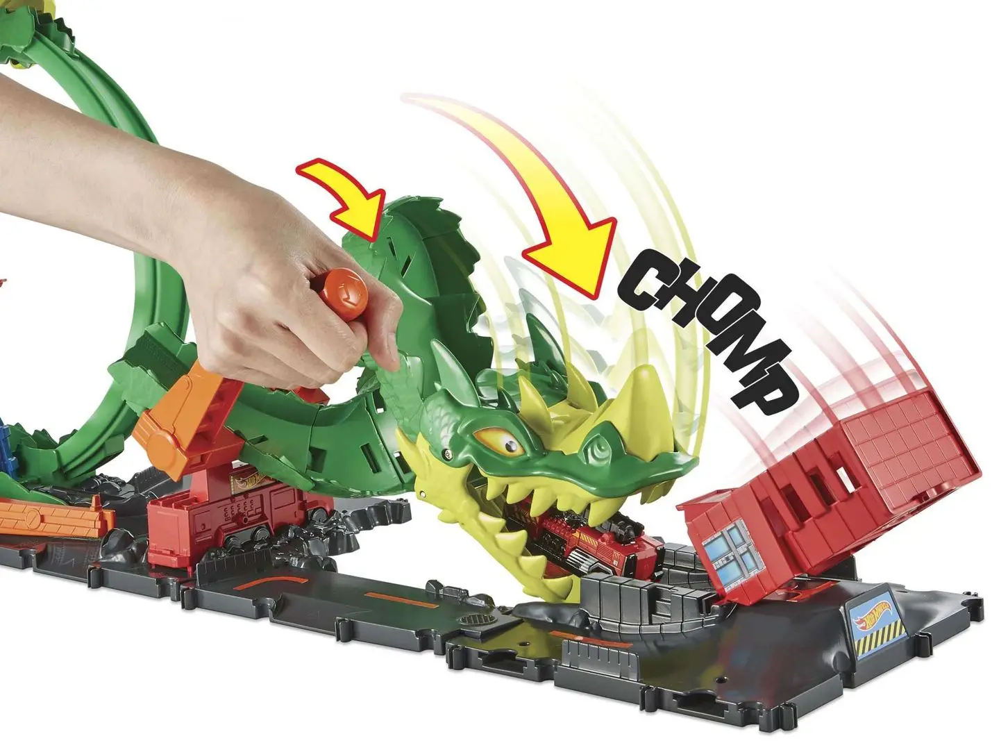 Set de joaca Hot Wheels City Dragon Drive Firefight (Green) - 2