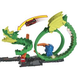 Set de joaca Hot Wheels City Dragon Drive Firefight (Green) Thumb