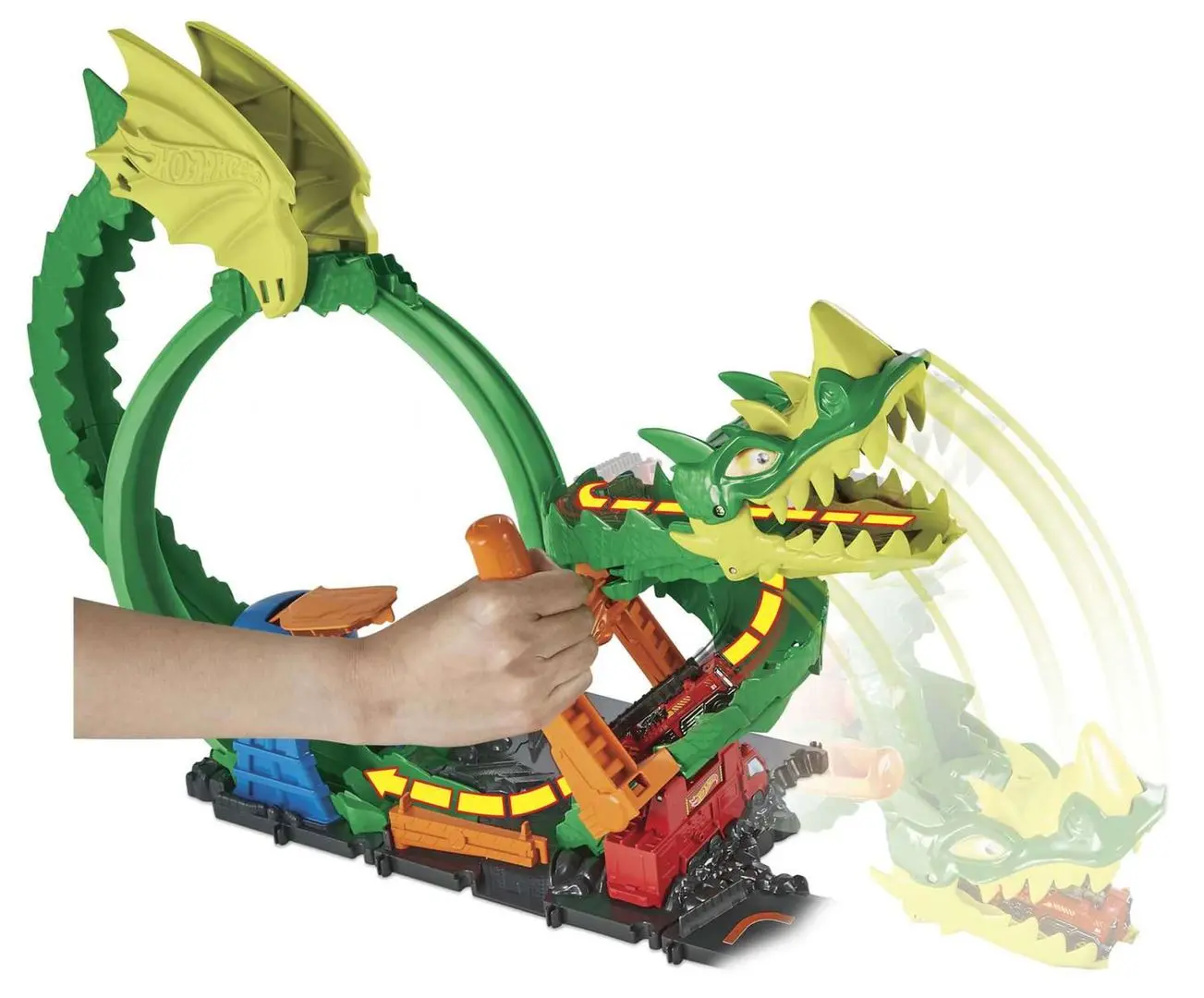Set de joaca Hot Wheels City Dragon Drive Firefight (Green) - 4