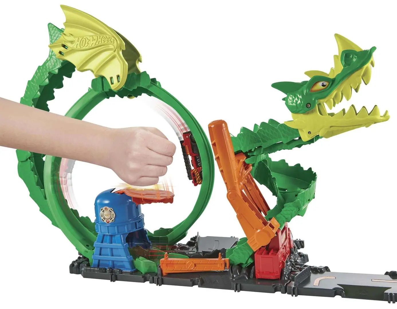 Set de joaca Hot Wheels City Dragon Drive Firefight (Green) - 5