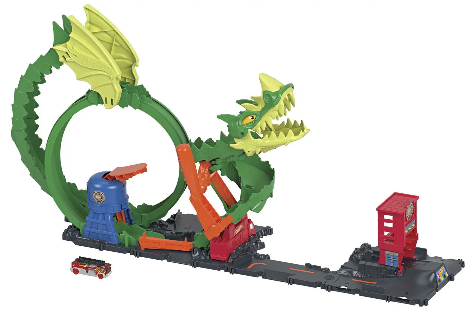 Set de joaca Hot Wheels City Dragon Drive Firefight (Green)