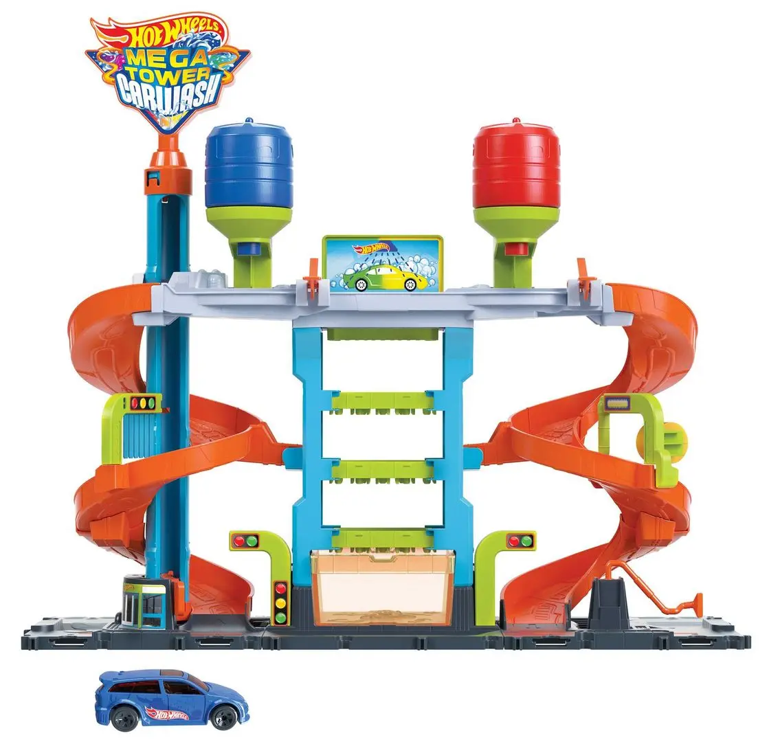 Set de joaca Hot Wheels City Mega Car Wash (Multicolor)