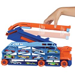 Set de joaca Hot Wheels City Speed Drop Transport Hauler (Orange/Blue) Thumb
