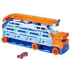 Set de joaca Hot Wheels City Speed Drop Transport Hauler (Orange/Blue)