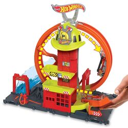 Set de joaca Hot Wheels City Super Loop Fire Station (Orange/Red) Thumb