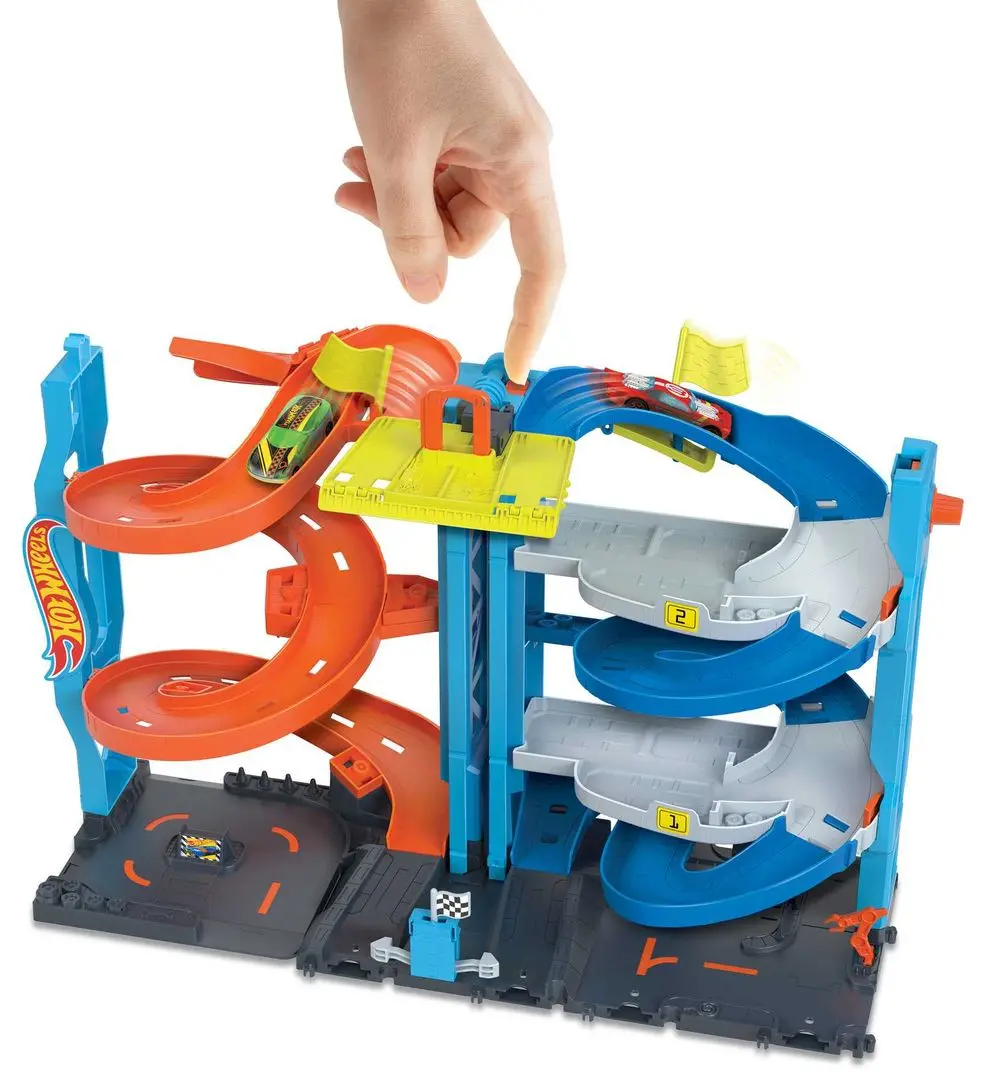 Игровой набор Hot Wheels City Transforming Race Tower (Orange/Blue)