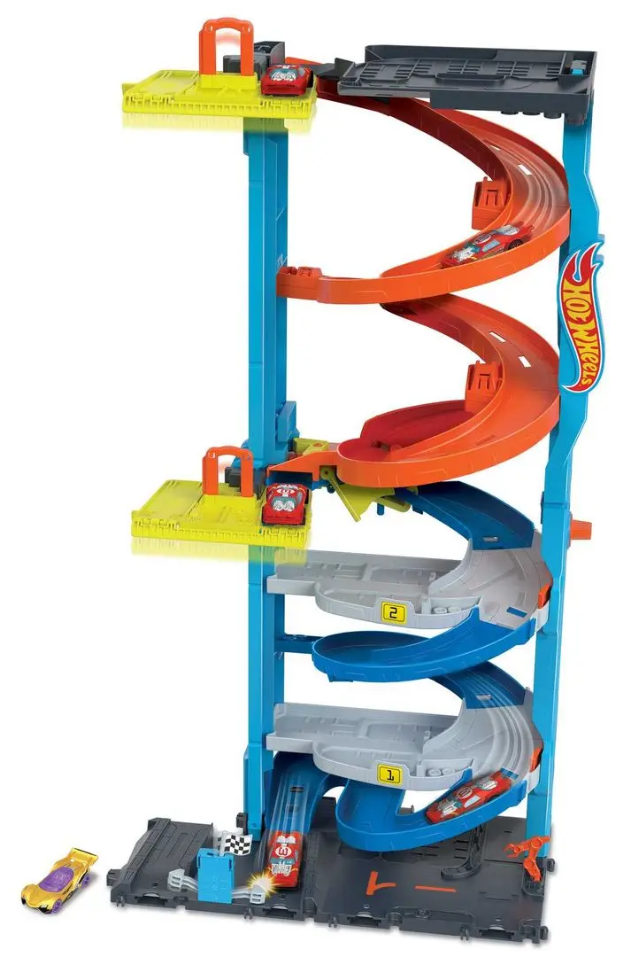 Игровой набор Hot Wheels City Transforming Race Tower (Orange/Blue)