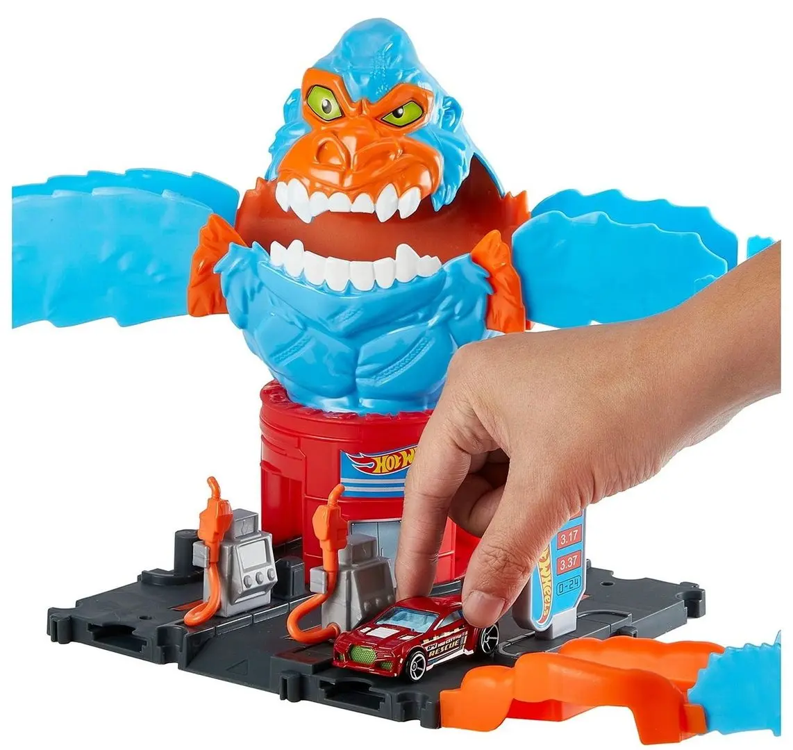 Set de joaca Hot Wheels City Wreck & Ride Gorilla Attack HDR30 (Blue/Orange)