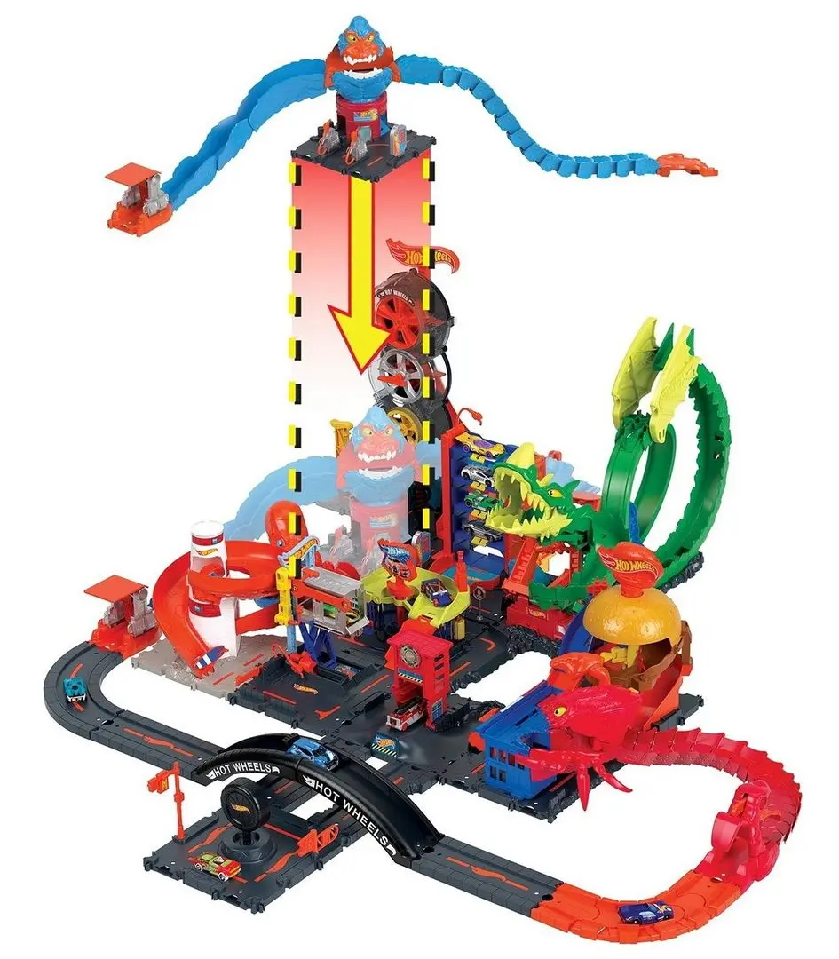 Set de joaca Hot Wheels City Wreck & Ride Gorilla Attack HDR30 (Blue/Orange)