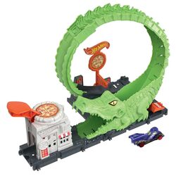 Set de joaca Hot Wheels Gator Loop Pizza Place (Green)