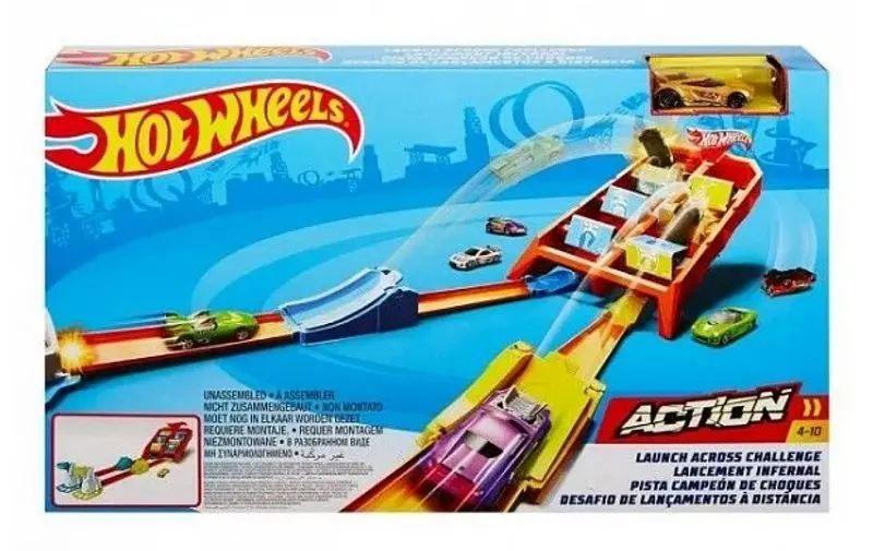 Set de joaca Hot Wheels Launch Across Challenge GBF89 (Multicolor) - 4