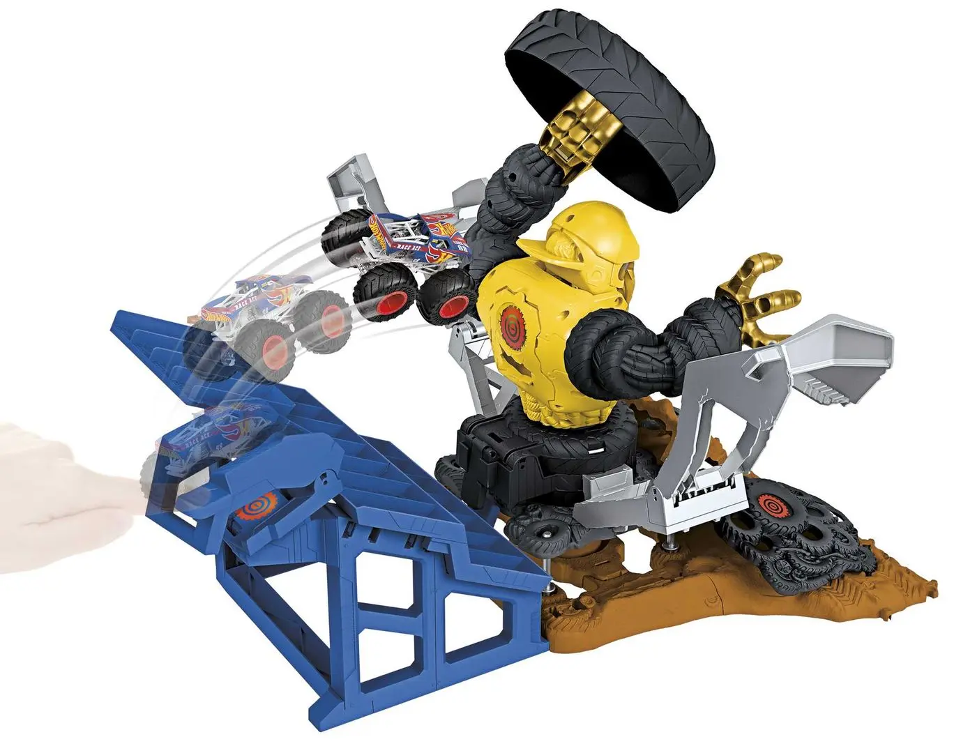 Set de joaca Hot Wheels Mega-Wrex vs. Crushzilla (Multicolor) - 2