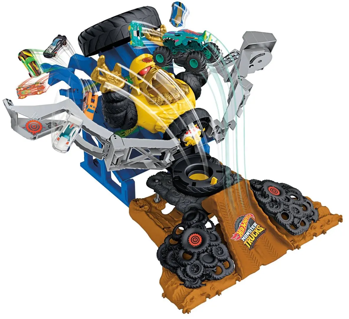 Set de joaca Hot Wheels Mega-Wrex vs. Crushzilla (Multicolor) - 4