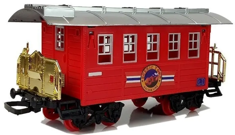 Calea ferata de joaca LeanToys Locomotive Track 6888 (Red/Black)