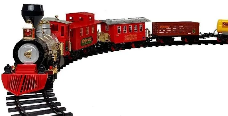 Calea ferata de joaca LeanToys Locomotive Track 6888 (Red/Black)