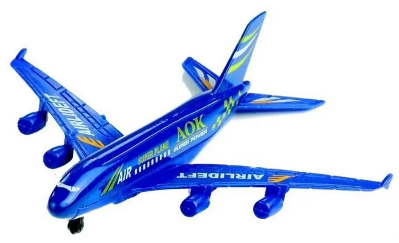 Set de joaca LeanToys Airplane Lifelike Model (Blue)
