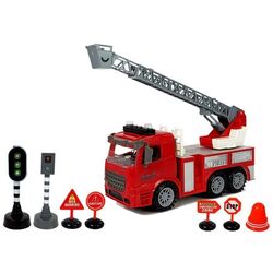 Set de joaca LeanToys City Fire Fight (Red)