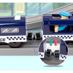 Set de joaca LeanToys DIY Track Police Train (Blue) Thumb