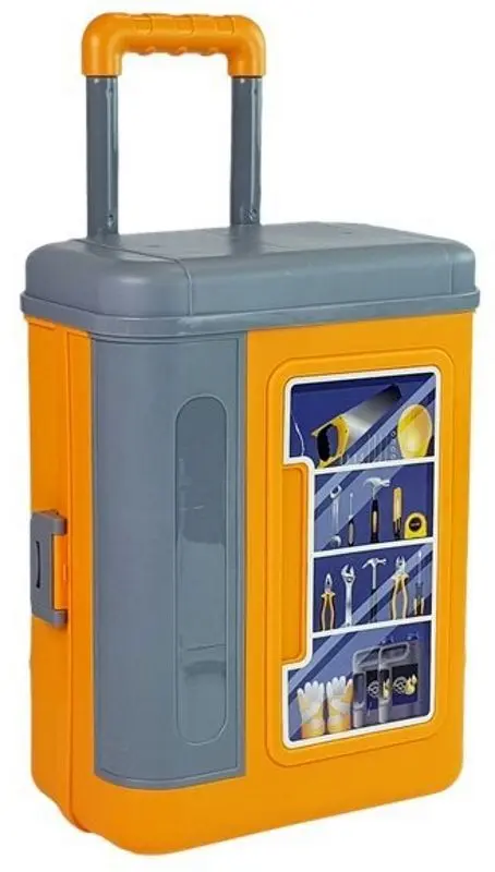 Set de joaca LeanToys Mobile Tool Table (Orange/Blue)