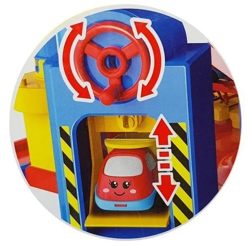 Set de joaca LeanToys Parking Lot 5 Floors (Yellow/Blue) - 5