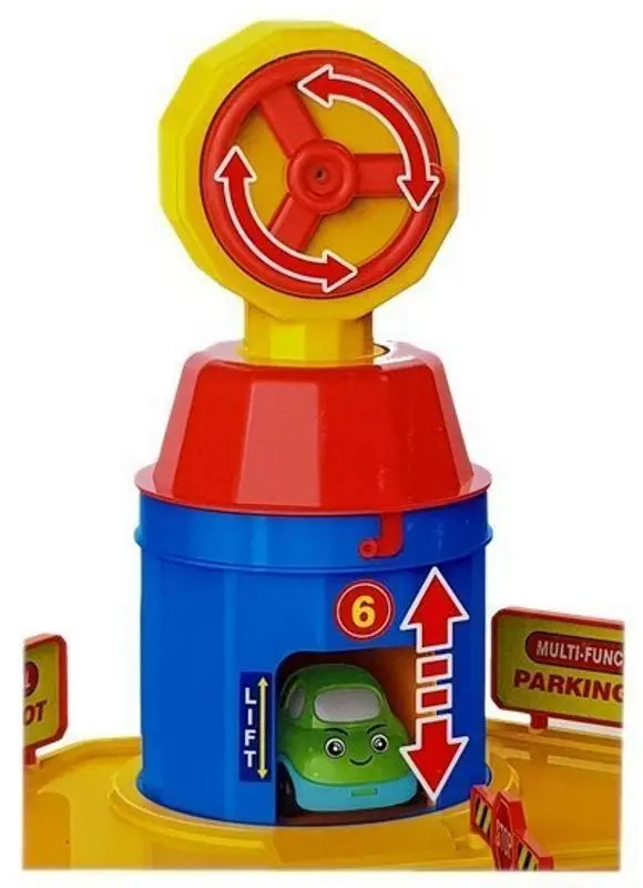 Set de joaca LeanToys Parking Lot 6 Floors (Yellow/Blue)