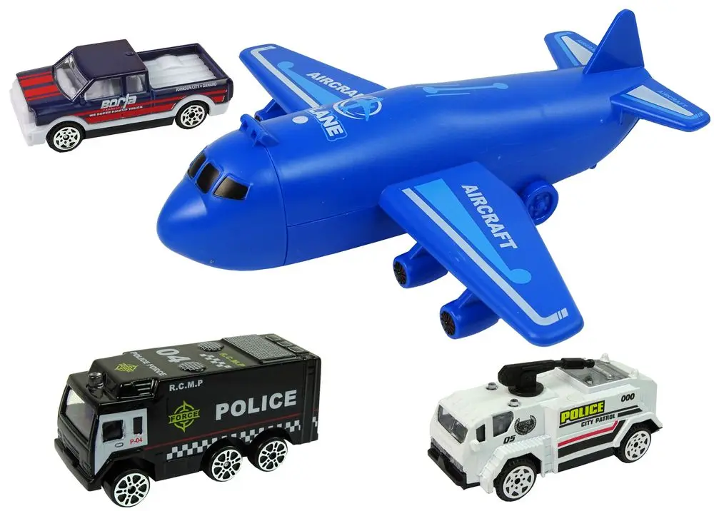 Set de joaca LeanToys Police Car Park (Blue/Grey)