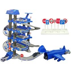Set de joaca LeanToys Police Car Park (Blue/Grey)