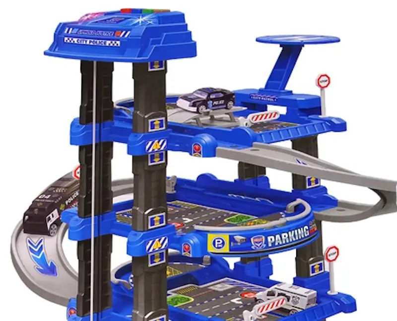 Set de joaca LeanToys Police Four Level Car Park (Blue)