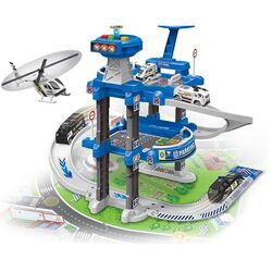 Set de joaca LeanToys Police Parking (White/Blue)