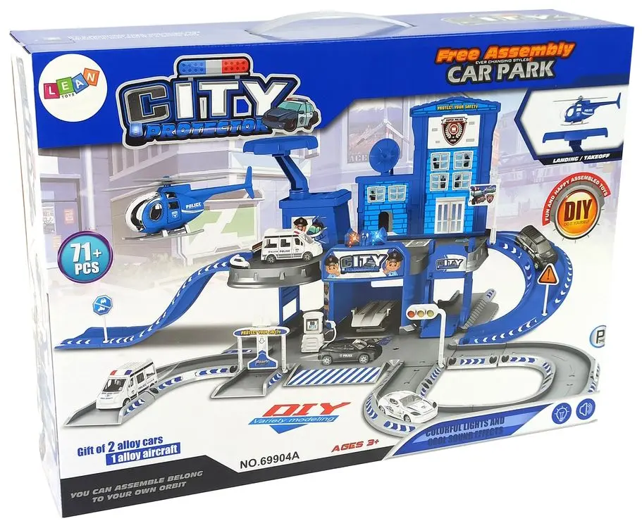 Set de joaca LeanToys Police Town Track (Blue)