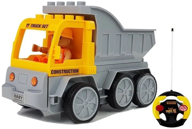 Set de joaca LeanToys Remote Controlled Dumper 7213 (Yellow/Grey)